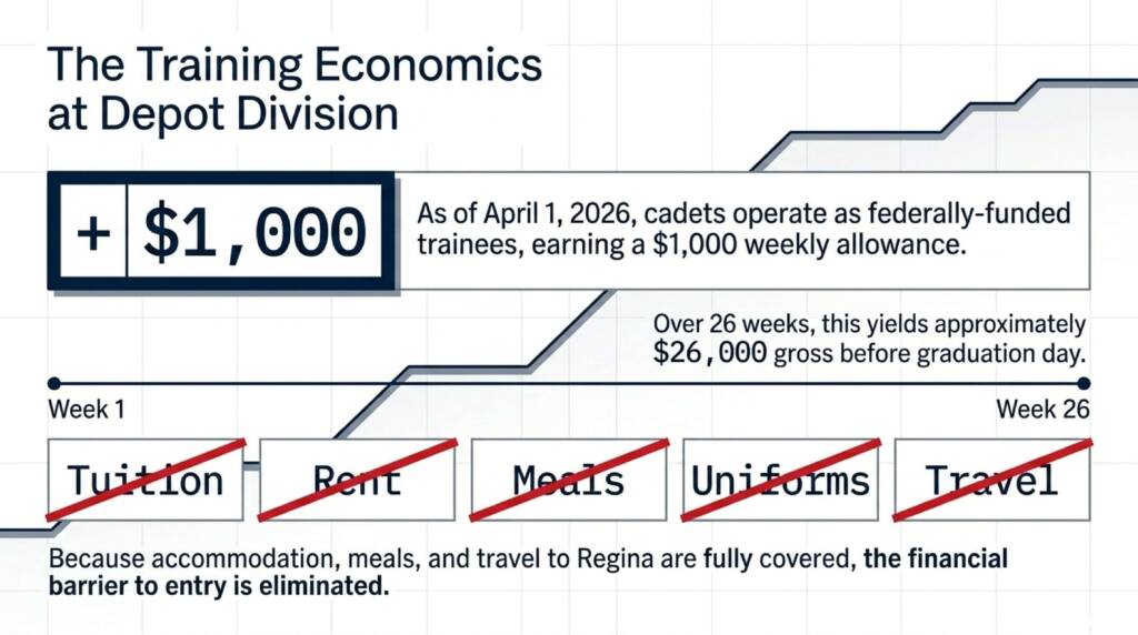 rcmp Cadet Pay at Depot