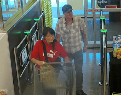 Kamloops RCMP photo of two alleged suspects in a Kamloops grocery theft investigation