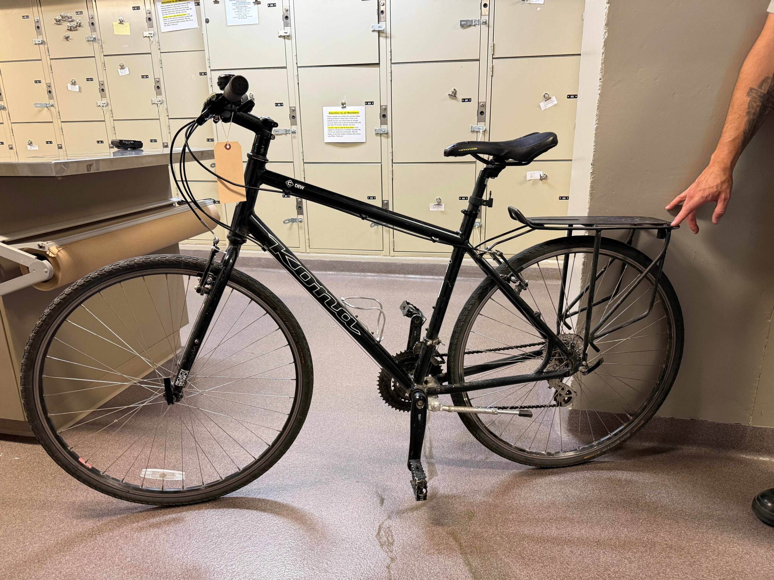 Black Kona Dew commuter bike recovered during a Kelowna RCMP break and enter investigation