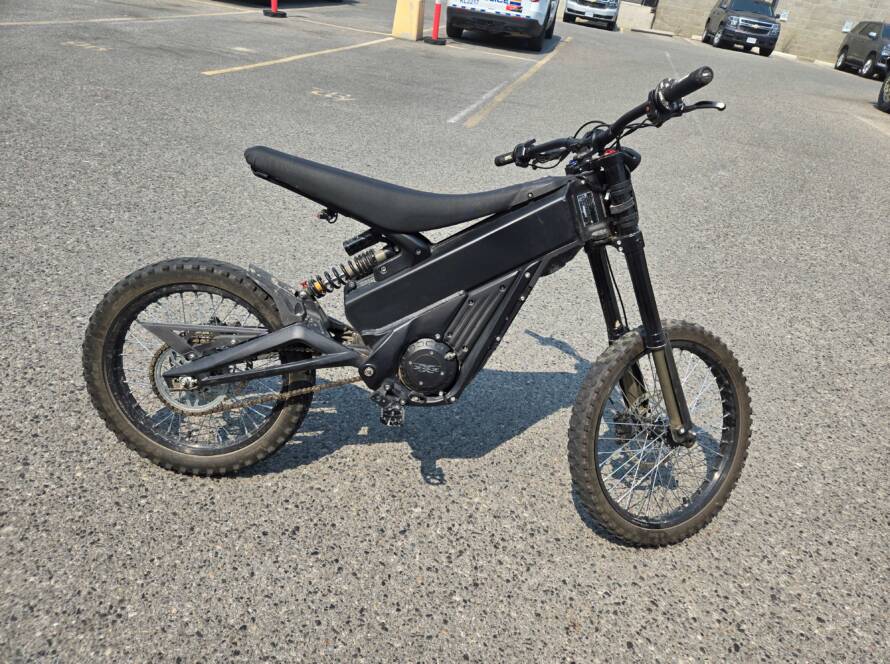 Black Talaria e-dirt bike recovered by Kelowna RCMP, held for safekeeping