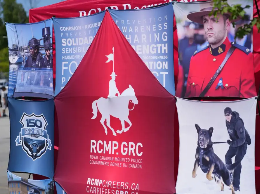 Become RCMP officer recruitment booth Royal Canadian Mounted Police careers event 2025