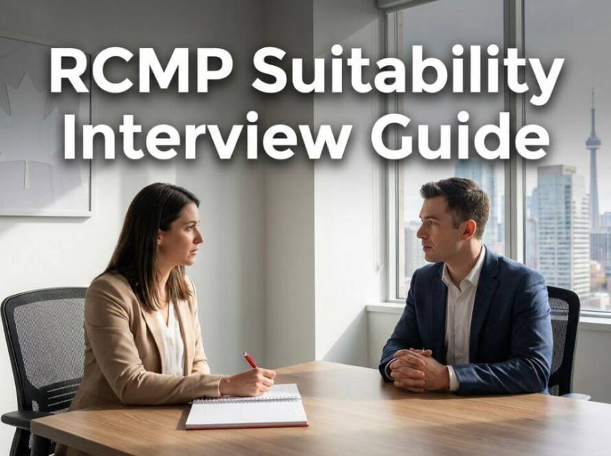 MP Suitability Interview Guide 2025 showing a professional interview preparation setting in Canada